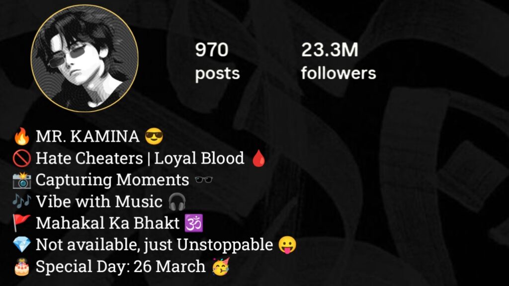 Instagram Bio For Boys