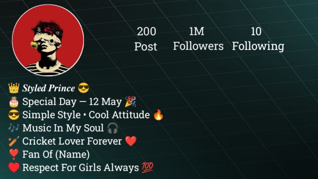 Instagram bio in hindi for boy
