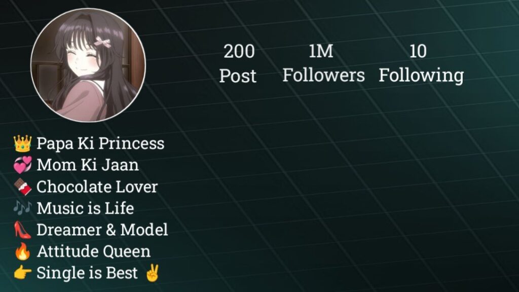 Instagram bio in hindi for girl