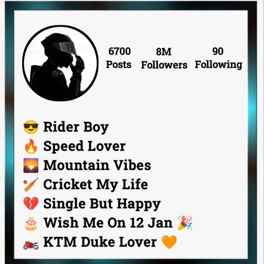 Instagram Bio For Bike Riders