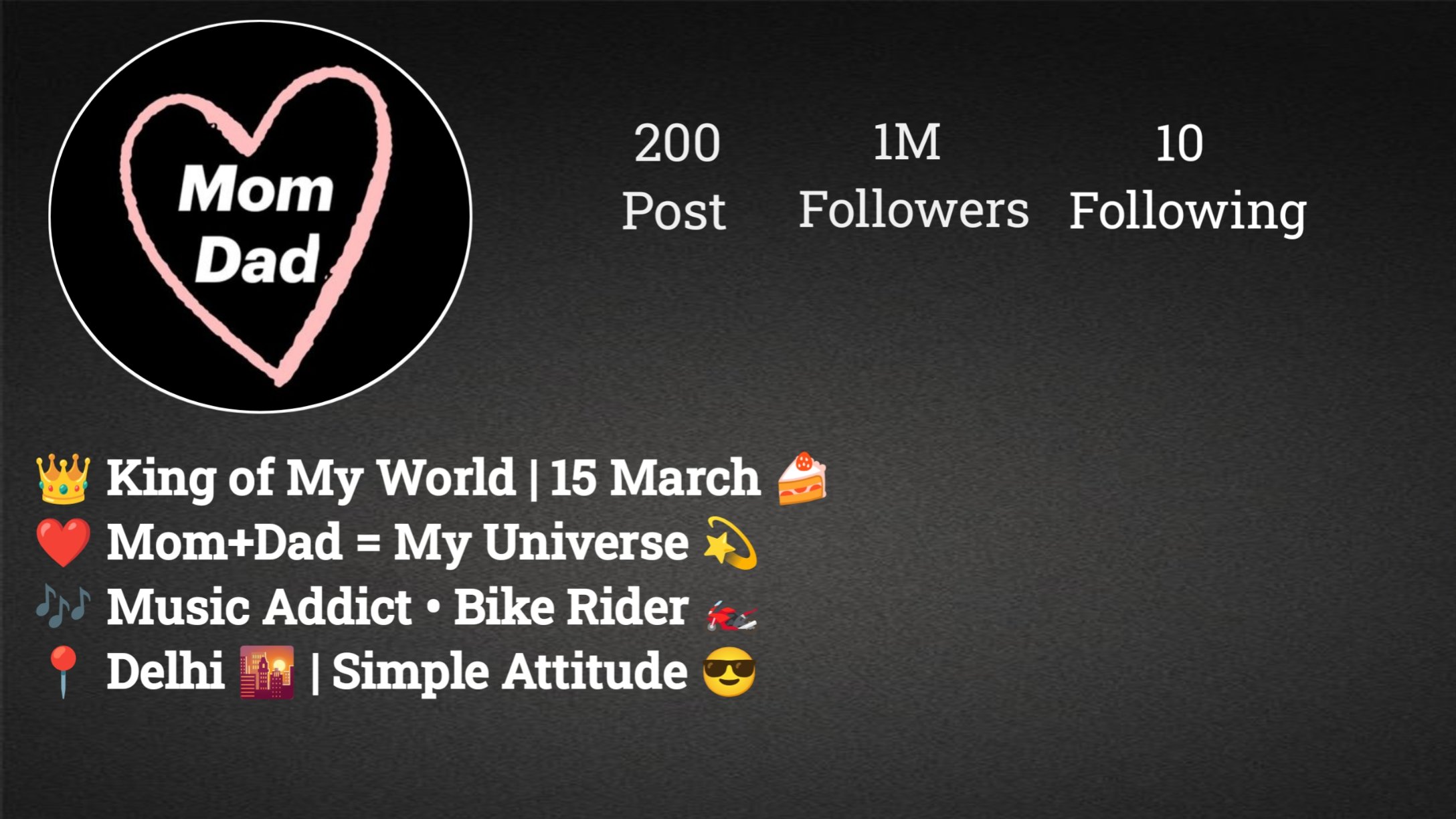 Instagram Bio Mom Dad Lover