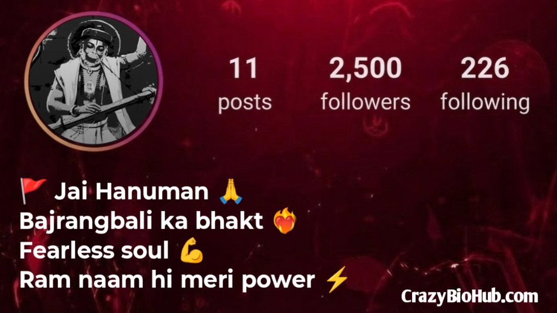 Hanuman Ji Bio For Instagram